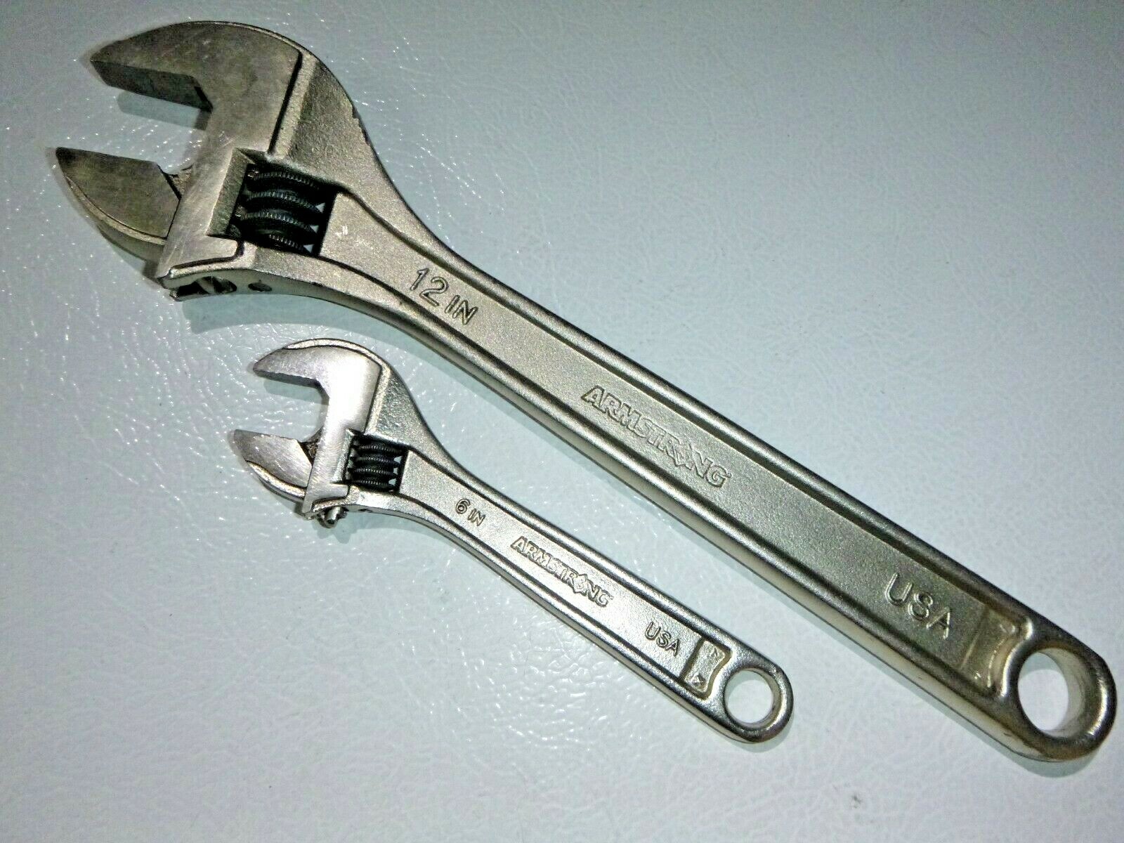 Armstrong Tools Usa 28406 & 28412 2pc Adjustable Wrench Set 6" & 12