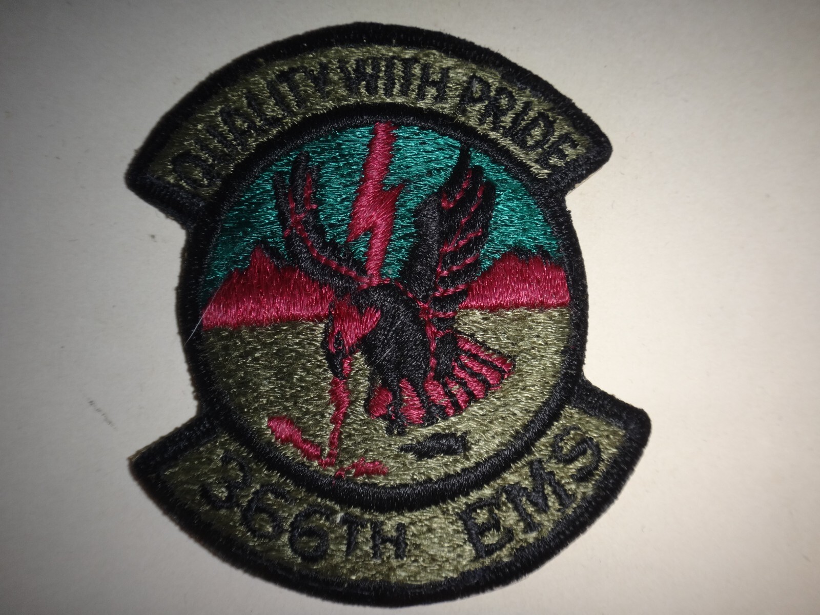 USAF Subdued Patch 366th EMS Equipment Maintenance Sq motto