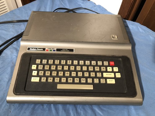 Radio Shack Computer Trs-80 IBM Monitor apple Vtg Machine 1980s Keyboard Color
