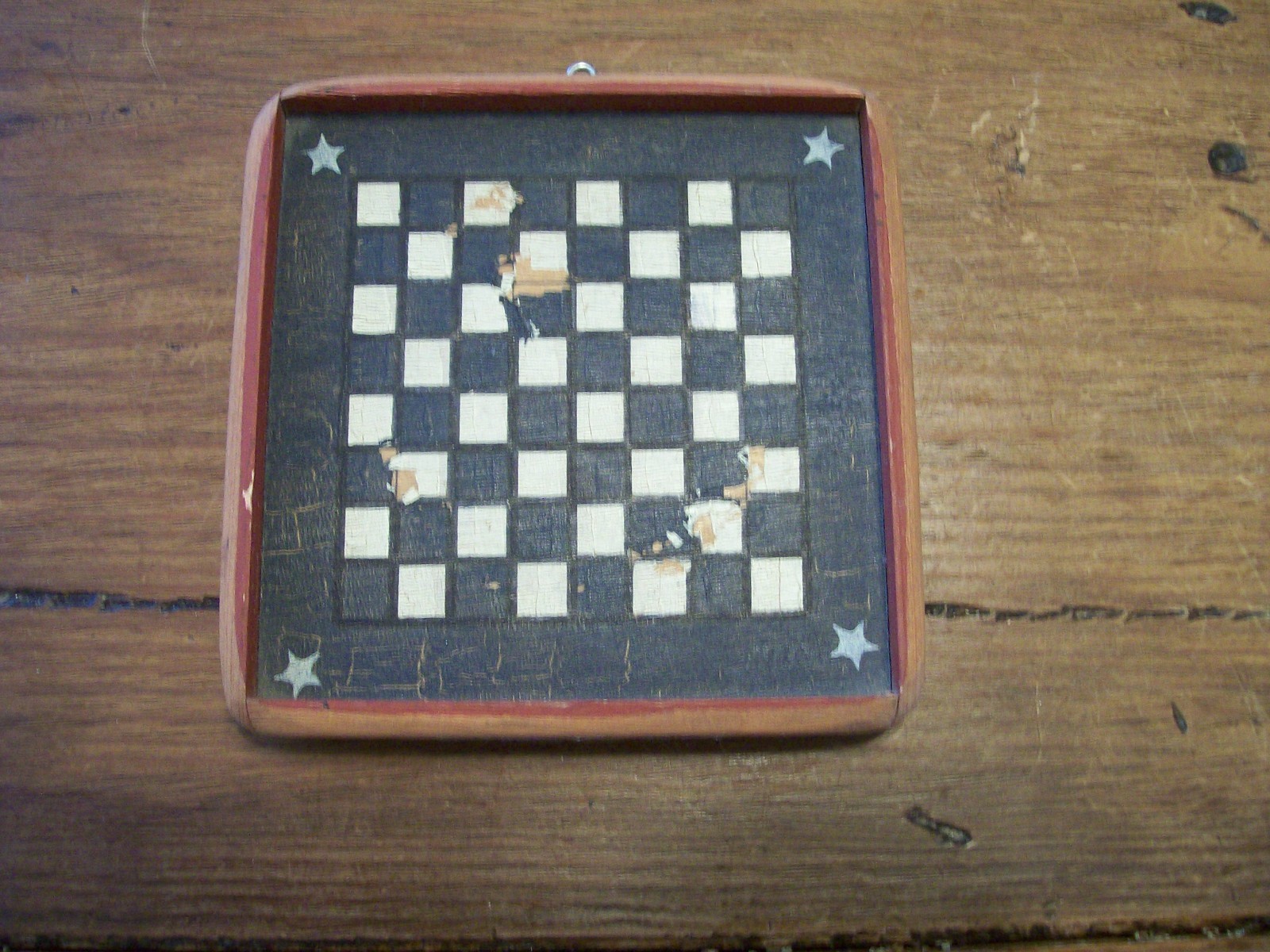 PRIMITIVE Handmade CHECKER/Game Board - Wall Hangings - Miniatures 4-1/4