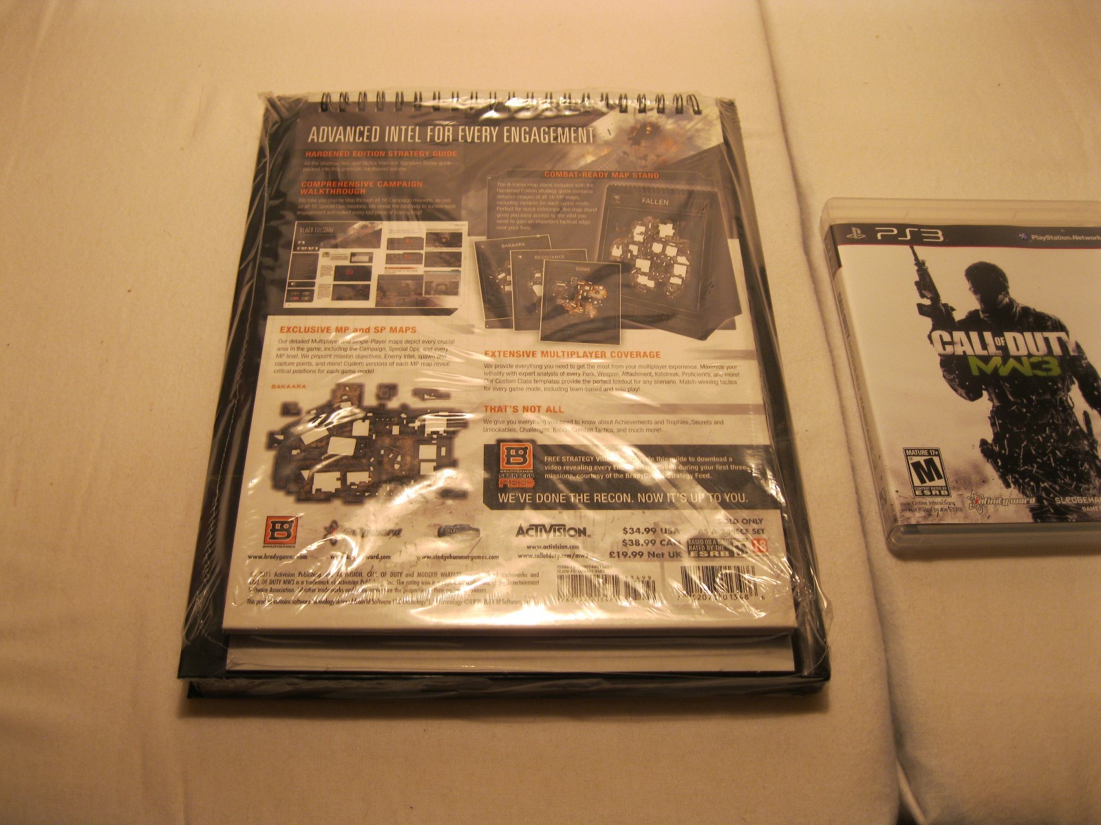 CALL OF DUTY: MW3 LOT, HARDENED Ltd EDITION STRATEGY GUIDE BOOK, & PS3 GAME!