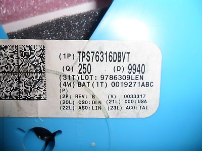 TPS76316DBV LDO REG POS 1.6V 0.15A 5pin SOT 23 TI (10 PER LOT)
