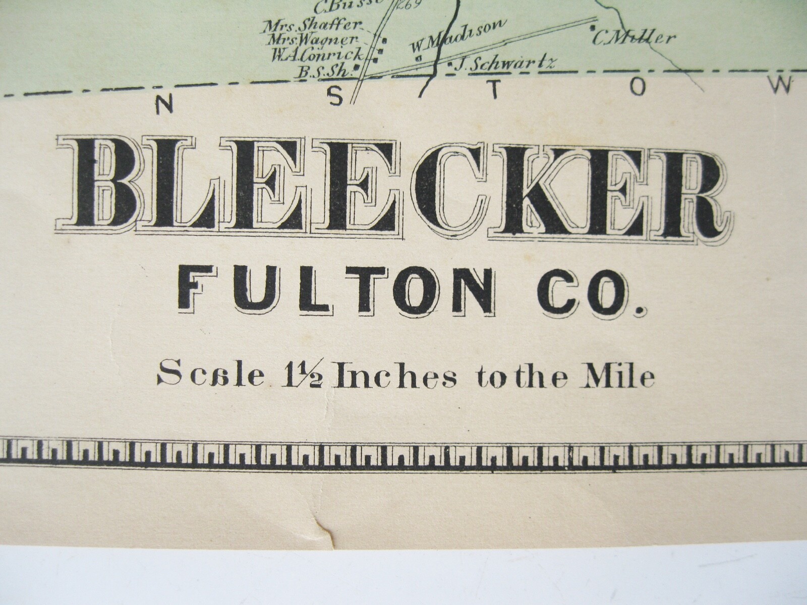 Vintage 1868 Map – Bleecker in Montgomery & Fulton Counties, NY