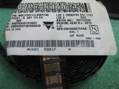 QTY:1 WSLP39211L000FEA5 Current Sense Resistors - SMD 5watts .001ohm 1%