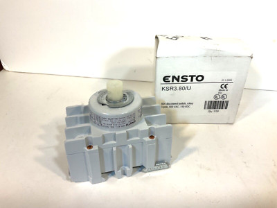 Ensto KSR3.80/U Rotary Disconnect Switch 80 Amp 600 Volt AC 110 DC 3 Pole