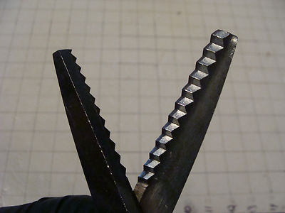 Vintage sewing item: zig-zag scissors, HC Japan, work