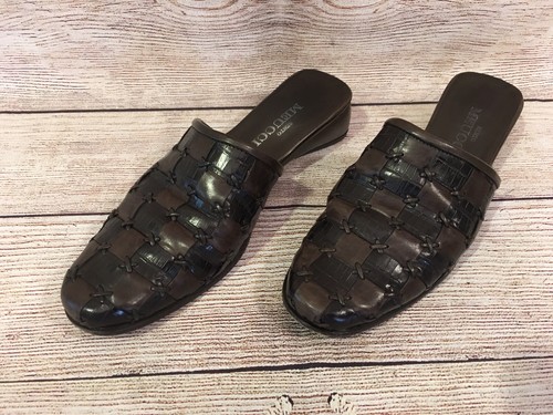 Sesto Meucci Womens Woven Leather Mules Slip- On Sz. 6M | eBay