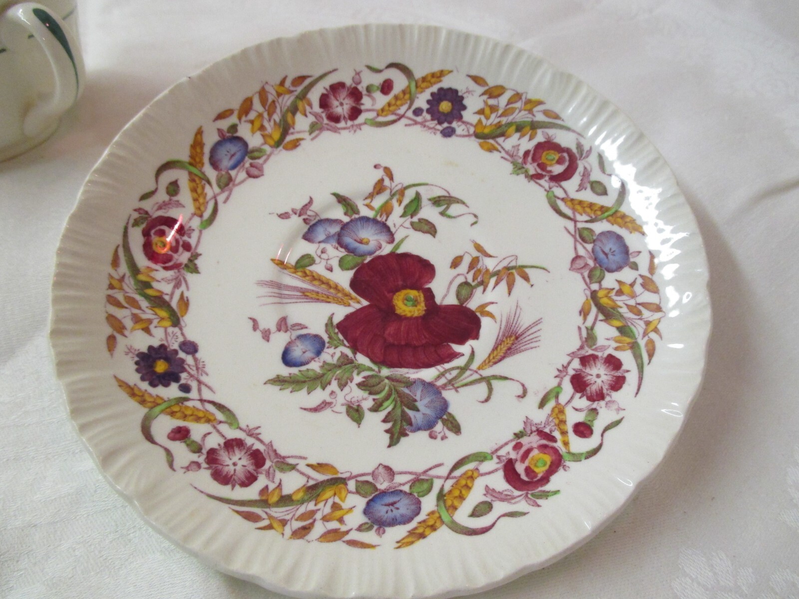 Vintage England Wedgwood Etruria Saucer Cornflower A.K. 8023