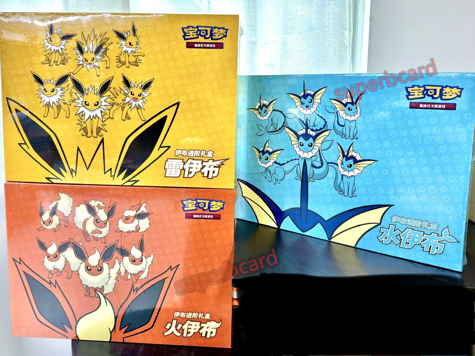 Pokemon S-Chinese 2024 Eevee Gift Box Jolteon Flareon