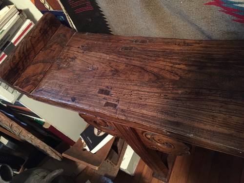 Magnificent Rare 1800's Wood Plank Chinese Altar Table