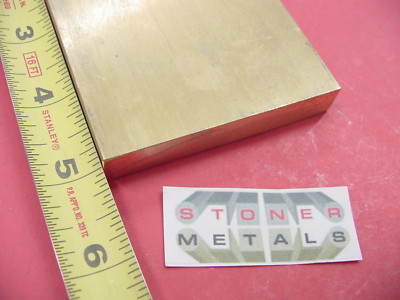 1/2'' x 3'' C360 BRASS FLAT BAR 5'' long Solid Plate Mill Stock H02 .50'' x 3.0''x 5''