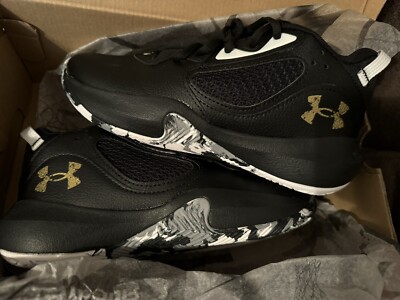 Size 4.5 (GS) - Under Armour Lockdown 6 Low Black Metallic Gold