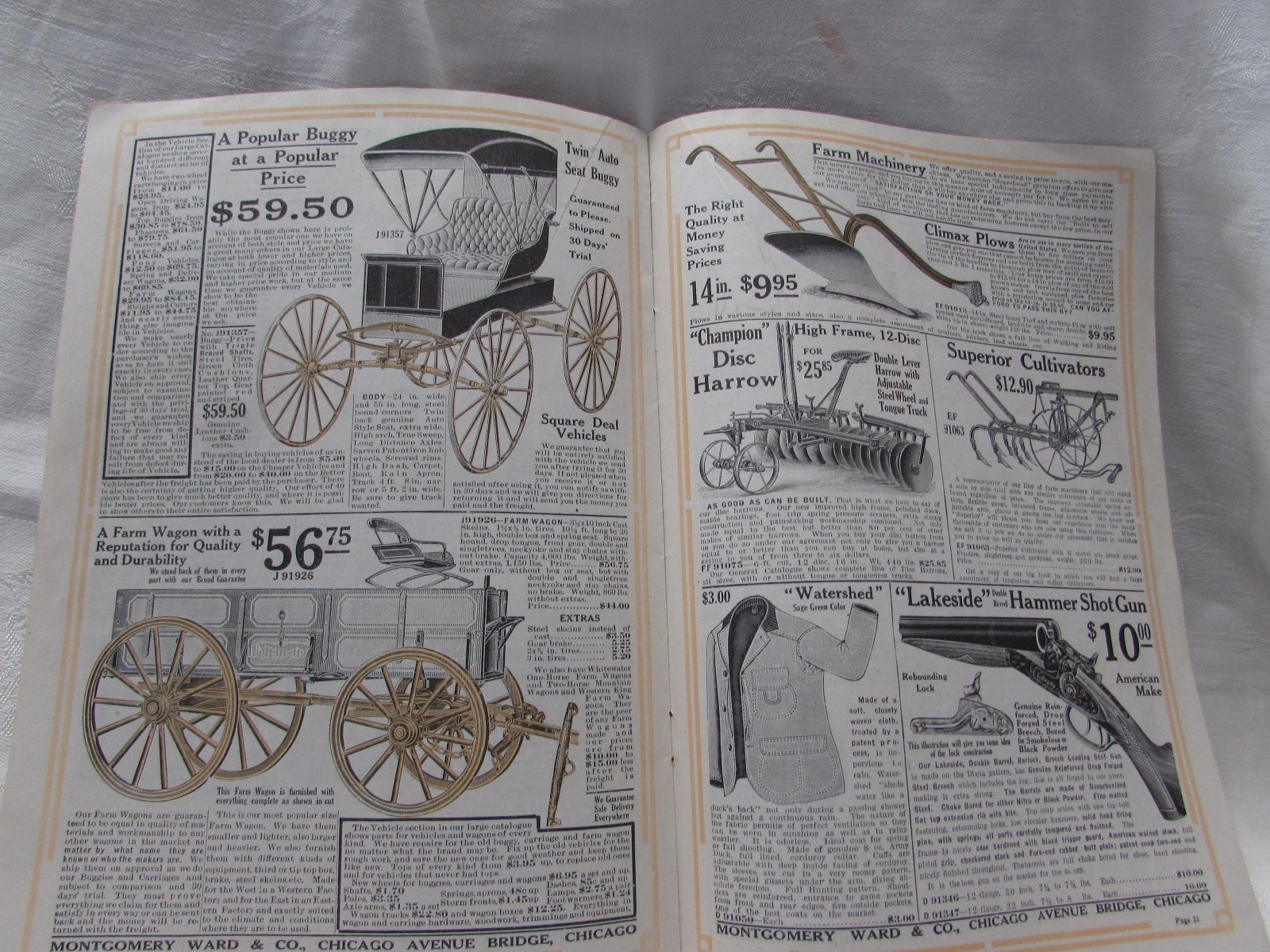 1911 MONTGOMERY WARDS CATALOG & history boots Elgin watches buggies stoves  plow