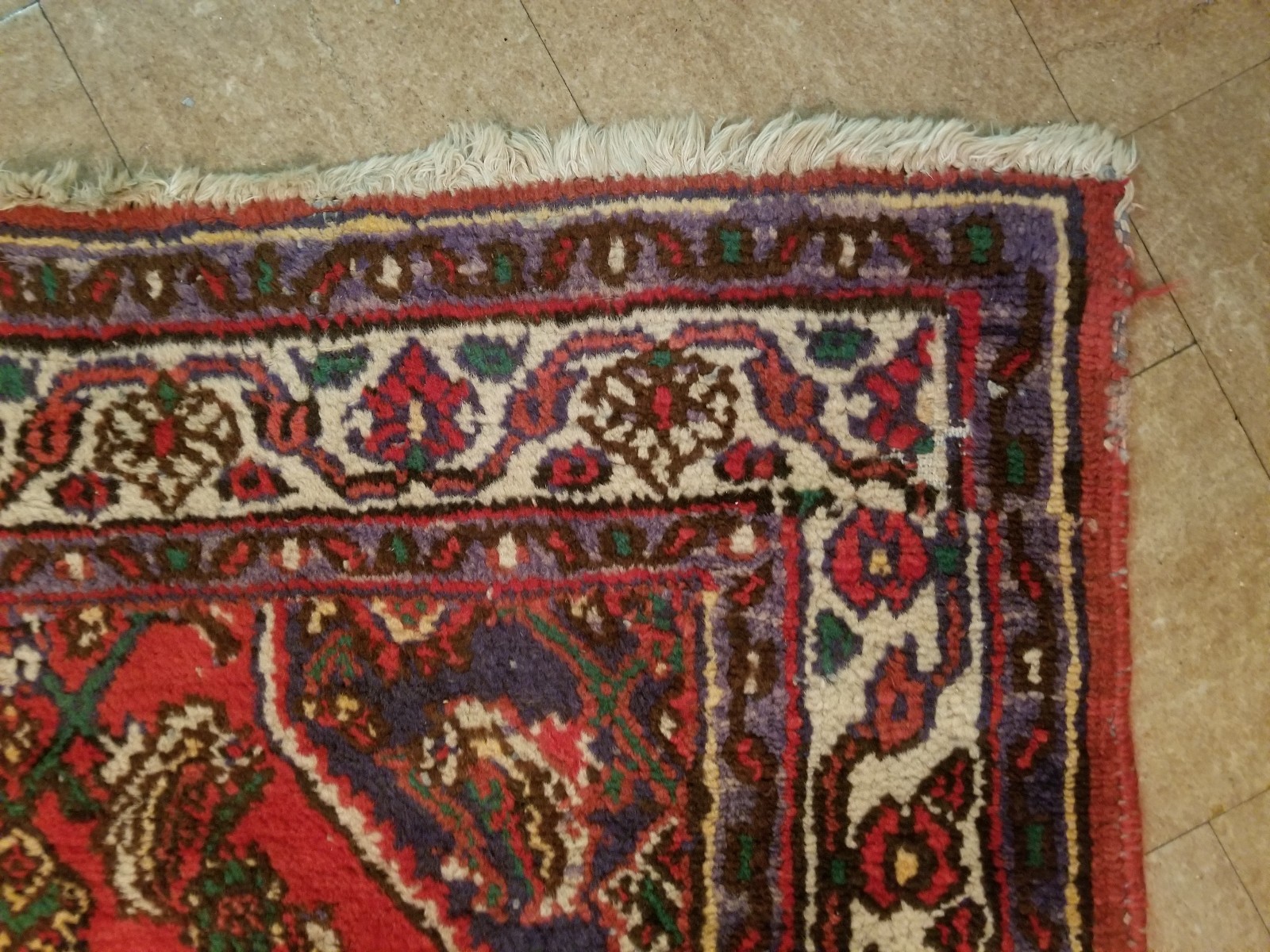 Antique Vintage Large Rug Runner Hand Knotted ESTATE FIND