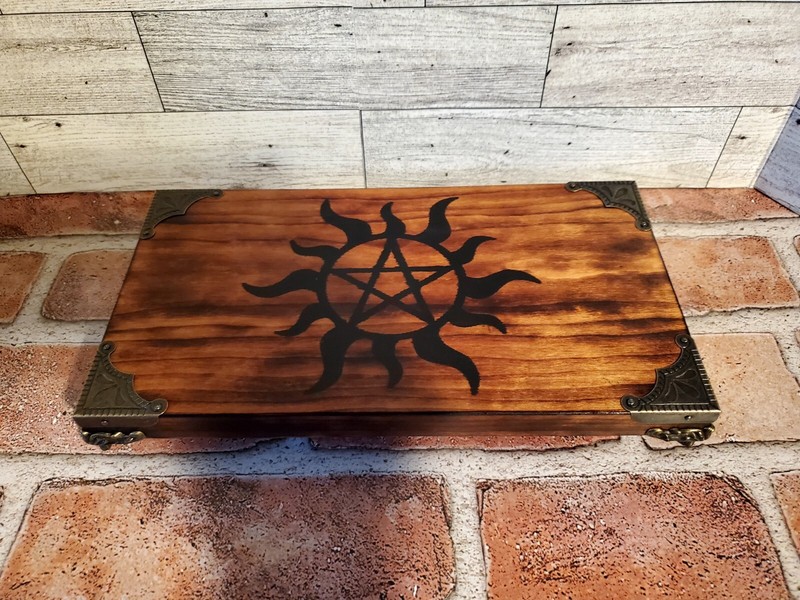Pentagram Sun Altar Table 10 Inch