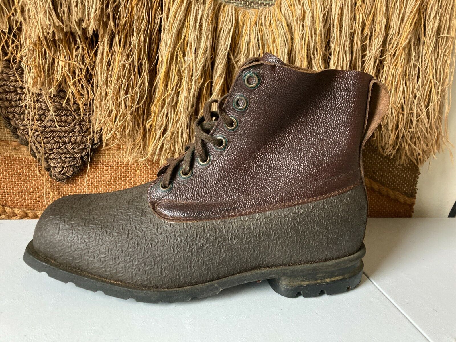 Vintage 60's Varnamo Steel Toe Military Swedish Boots Size Vintage 60's Varnamo Steel Toe Military Swedish Boots Size