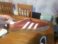 adidas gazelle red leather