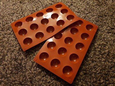 2 X Nalcy Silicone Chcolate Mould Dome Moulds 15 Tray Baking Kitchen Ware