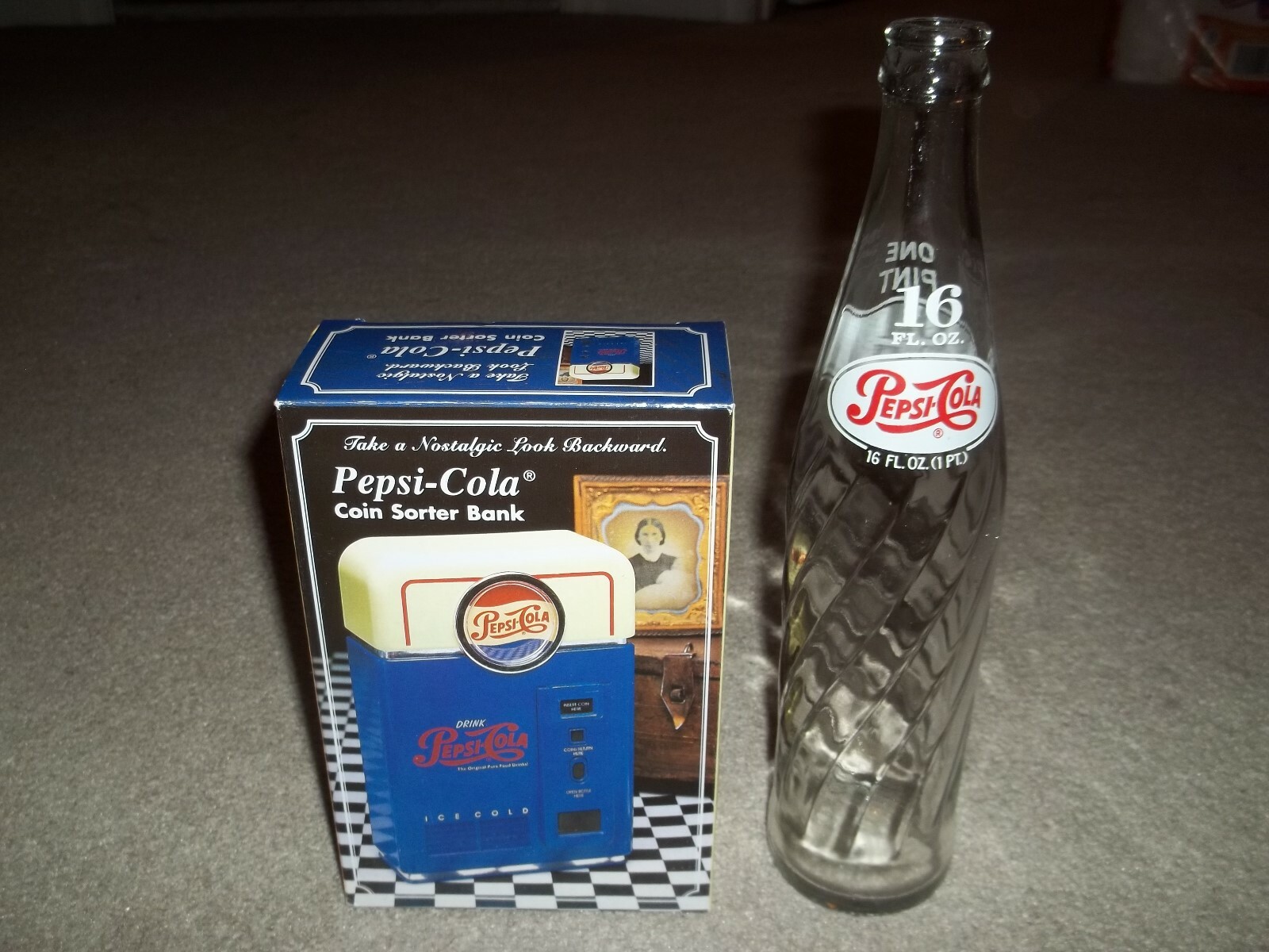 New VTG Pepsi Cola Coin Sorter Vending Machine Bank 1998 & Twisted