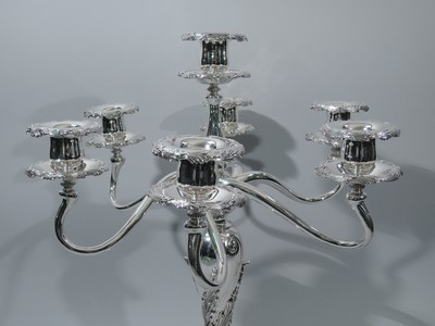 Tiffany Chrysanthemum Candelabra - 16736 - 7 Light   Sterling Silver