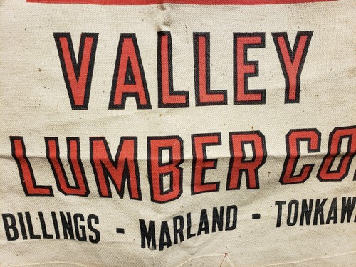 VINTAGE VALLEY LUMBER CO Apron NOS  House Trees Tonkawa Marland Billings Okla