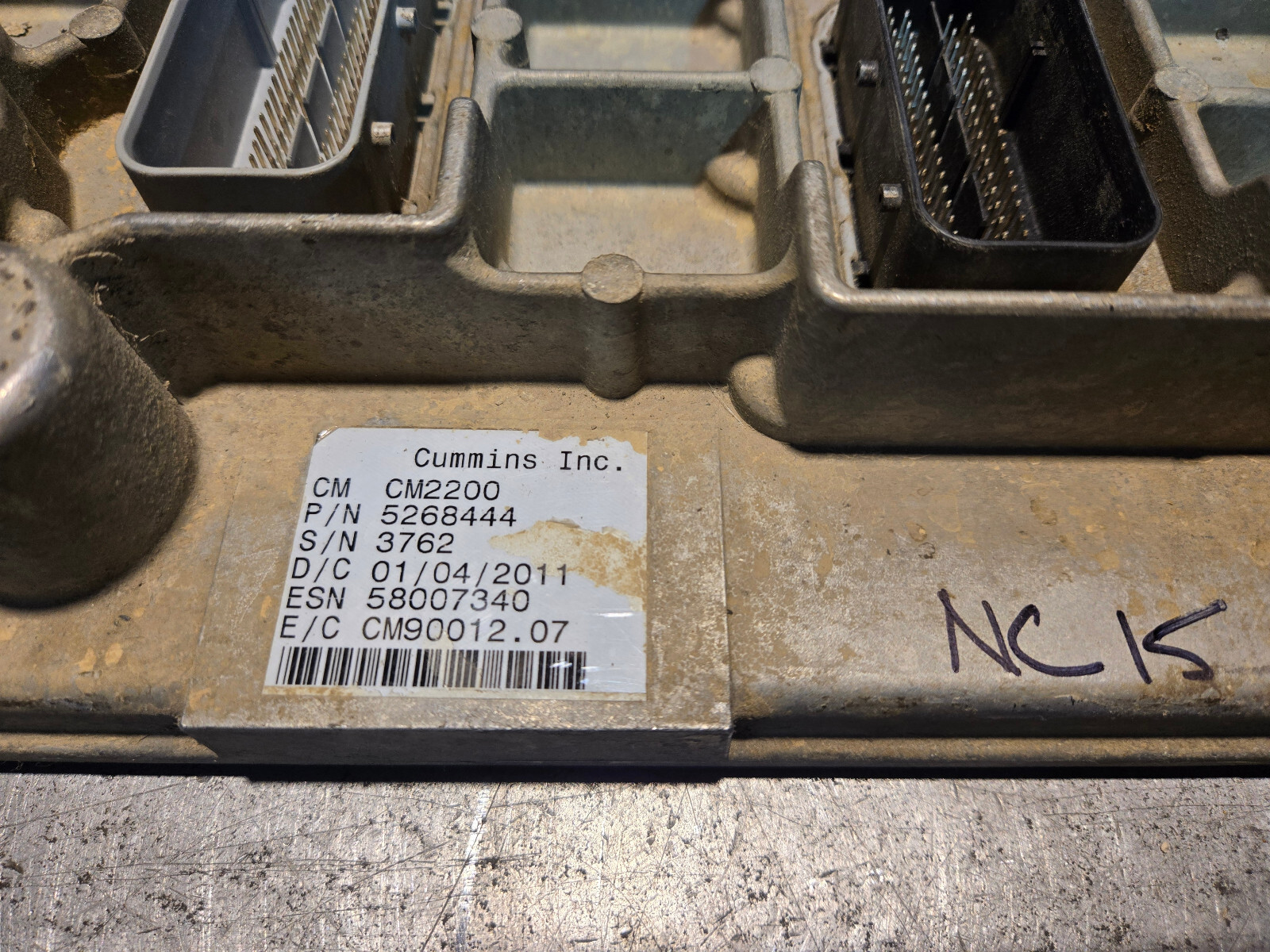 2010-2012 DODGE RAM 2500/3500 ECM 6.7 PCM ECU 5268444 CUMMINS CM2200 - Picture 2 of 8