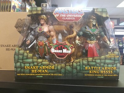 MOTU CLASSICS SNAKE ARMOR HE-MAN VS BATTLE ARMOR KING HSSS NIB W/ MAILER