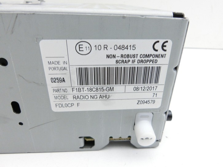 Ford Tourneo Courier 18-22 Autoradio CD-Radio NG AHU Ford Tourneo Courier 18-22 30.12.2017 F1BT-18C815-GR... Vorschau 3