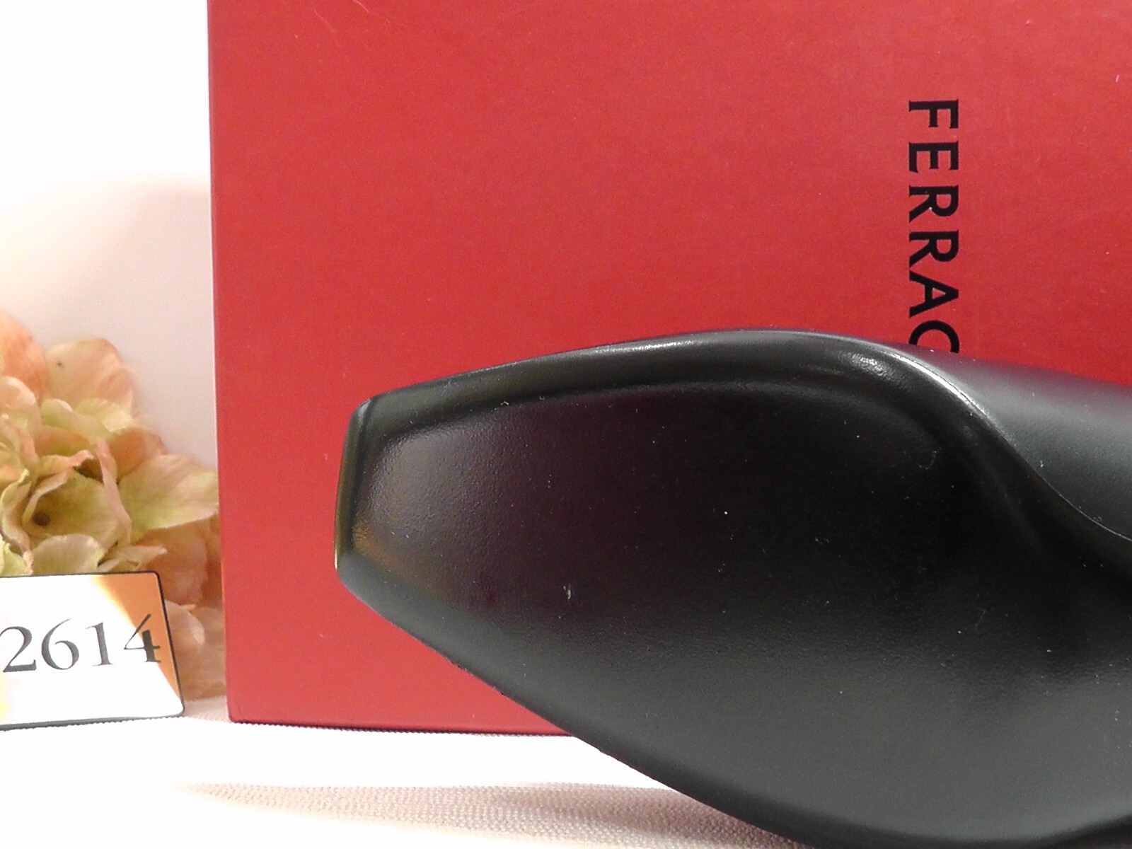Pre-owned Ferragamo Black Leather Myra Bow Block Heel Pumps Size 9c $850nib