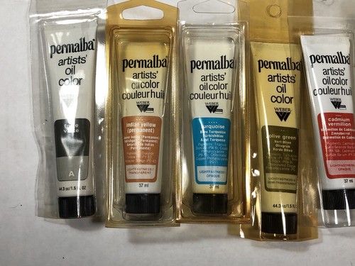 Vintage Permalba Artists Oil Paint Lot 8 Unopened NOS