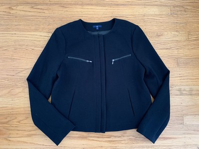 New The Gap  Moto zip jacket Womens sz L black