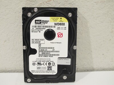 Western Digital WD800 WD Caviar ATA Computer Hard Drive WD800JD-60LSA0 80GB