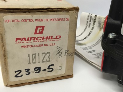 Fairchild Model 10 Pressure Regulator 10123 500 PSIG 0-10 Range