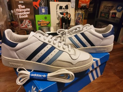 NEW Men's Size 13 SNS x ADIDAS HRLM White Blue Orbit ID7398 + RECEIPT TAGS + BOX
