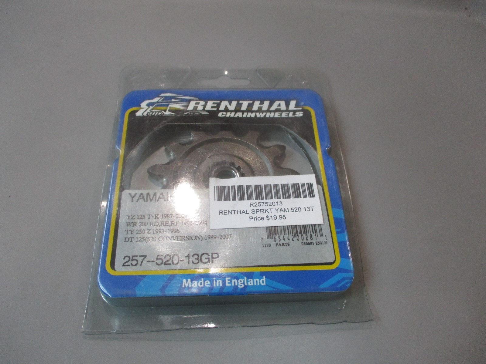 NOS Renthal Yamaha Front Sprocket 13T 1993-1996 TY250 257