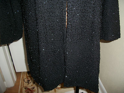 J LAXMI CARDIGAN BLAZER SZ 2X GLASS BEADED JACKET WEDDING MOTHER OF BRIDE GROOM