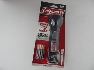 Coleman LED Flashlight 500 Lumens with Battery Guard. New
