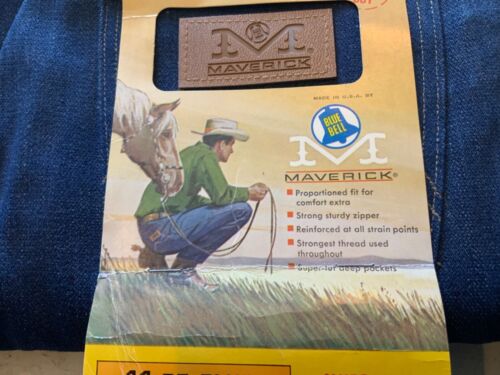 Vtg NEW Maverick Western  Denim Jeans 100% Cotton bootcut 15 Reg Blue Bell