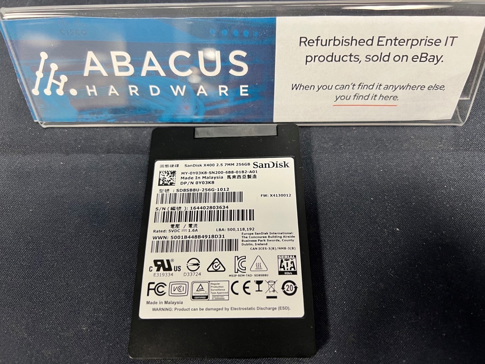 8個セット　SanDisk SSD 256GB SanDisk Dell 0Y03K8 256GB SSD 2.5