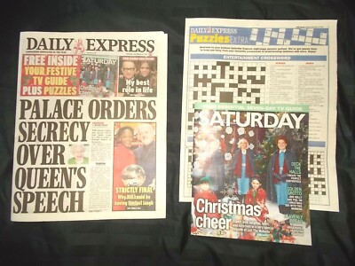Daily Express UK Newspaper 19/12/20 December 19th 2020 Queen's Christmas Speech