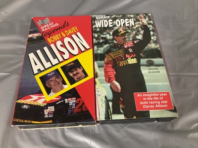 Davey & Bobby Allison Great Racing Legends / Running  Wide Open (VHS)
