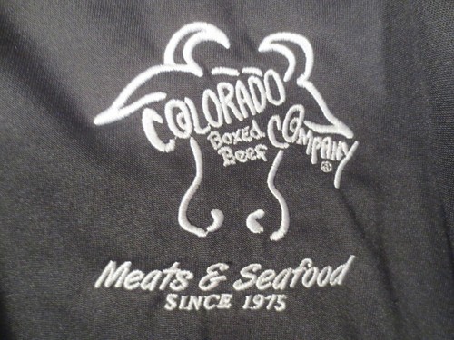 COLORADO BOXED BEEF COMPANY Black Polo Shirt by Refrigiwear Size Large