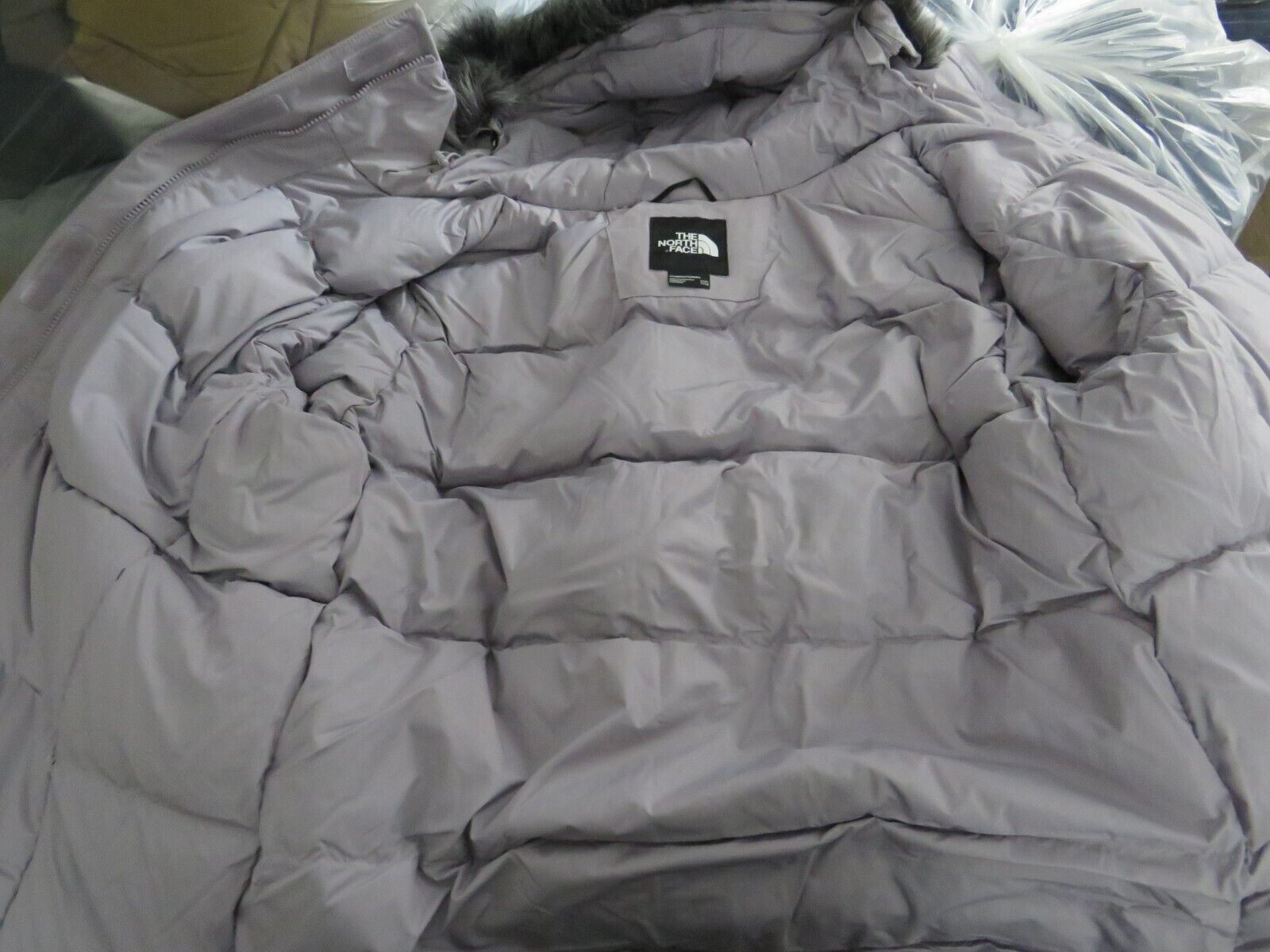 Pre-owned The North Face Womens Plus 3x  Arctic Parka Down Waterproof Winter Jacket Minimal In Minimal Grey / Tnf White Logo