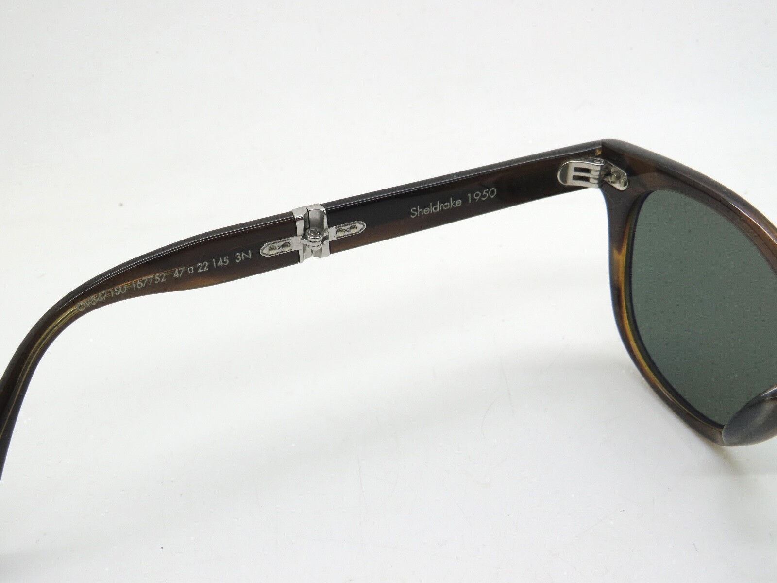 Pre-owned Oliver Peoples Sheldrake 1950 Ov5471su 167752 Bark/g-15 47mm Folding Sunglasses In Green