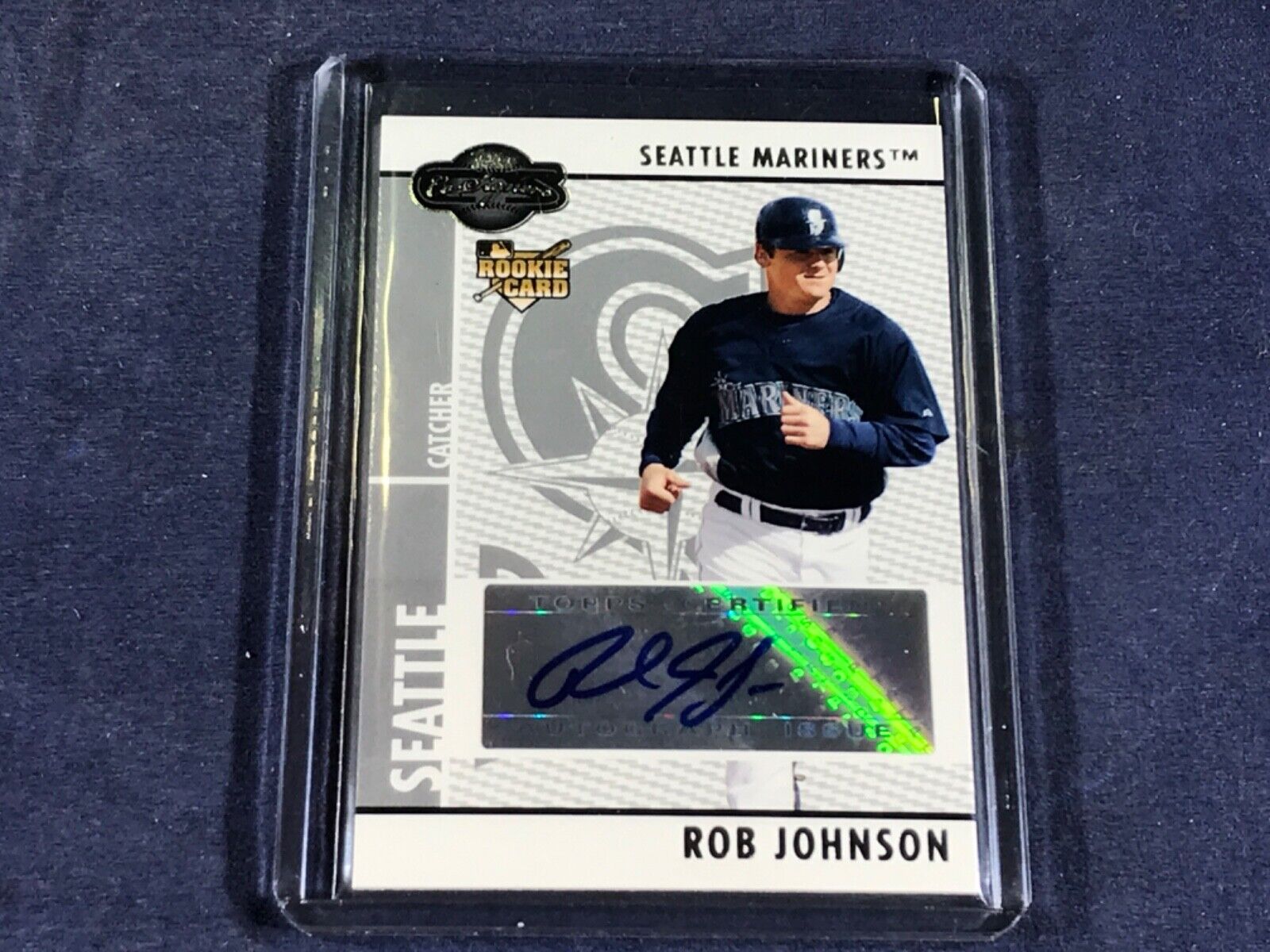 G3-29 BASEBALL CARD - ROB JOHNSON MARINERS ROOKIE - 2008 TOPPS - AUTOGRAPHED. rookie card picture