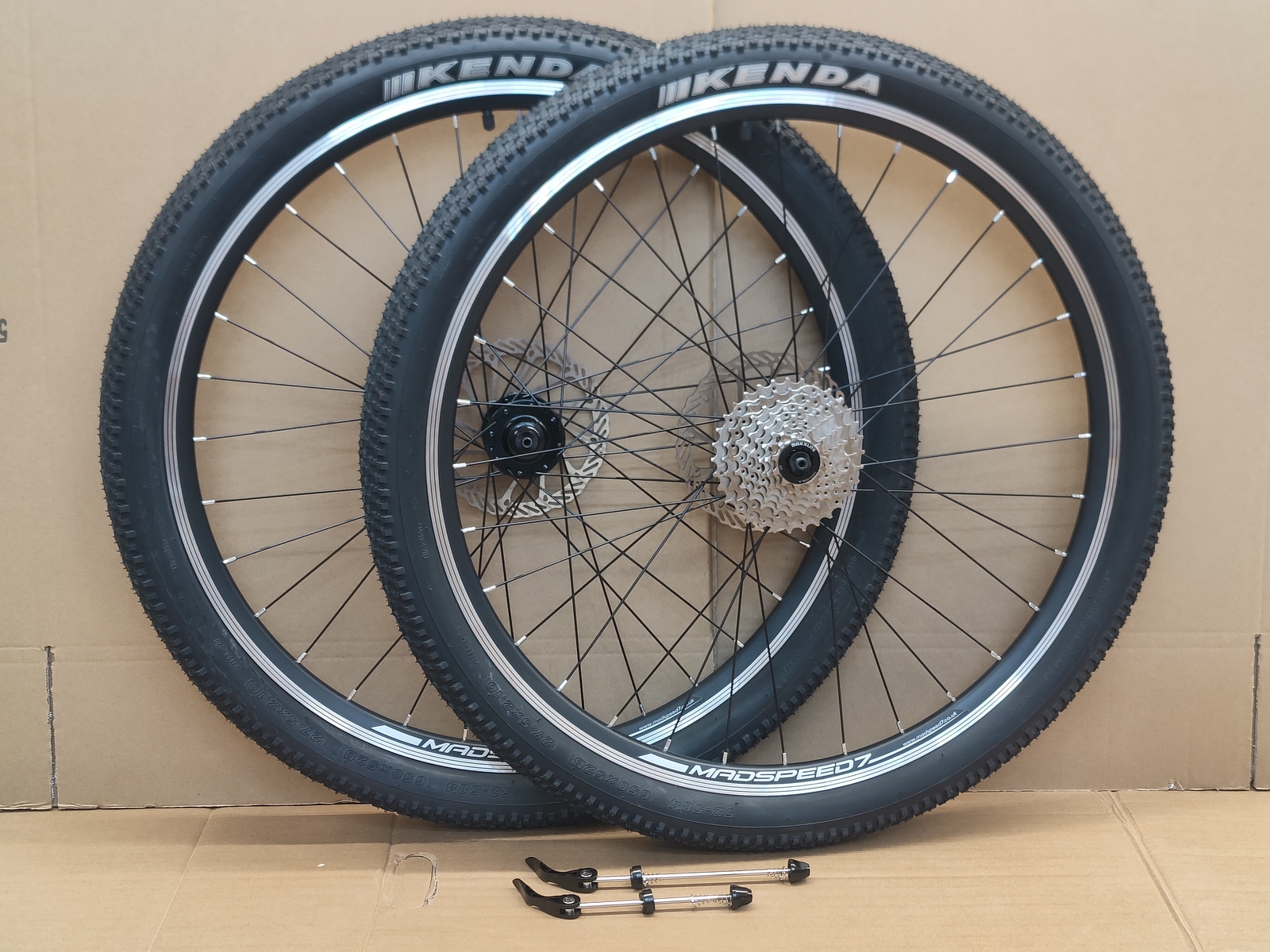 QR 26" MTB Bike Disc Rim Brake Front Rear Wheel Set 7/8/9/10
