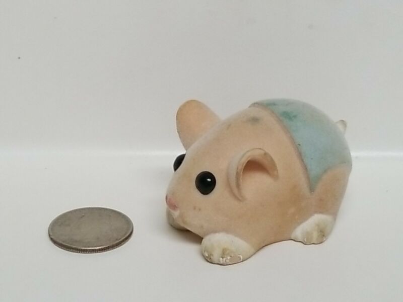 2009 Zhu Zhu Pets Baby Flocked Felted Hamster Mouse Roller Ball Cepia