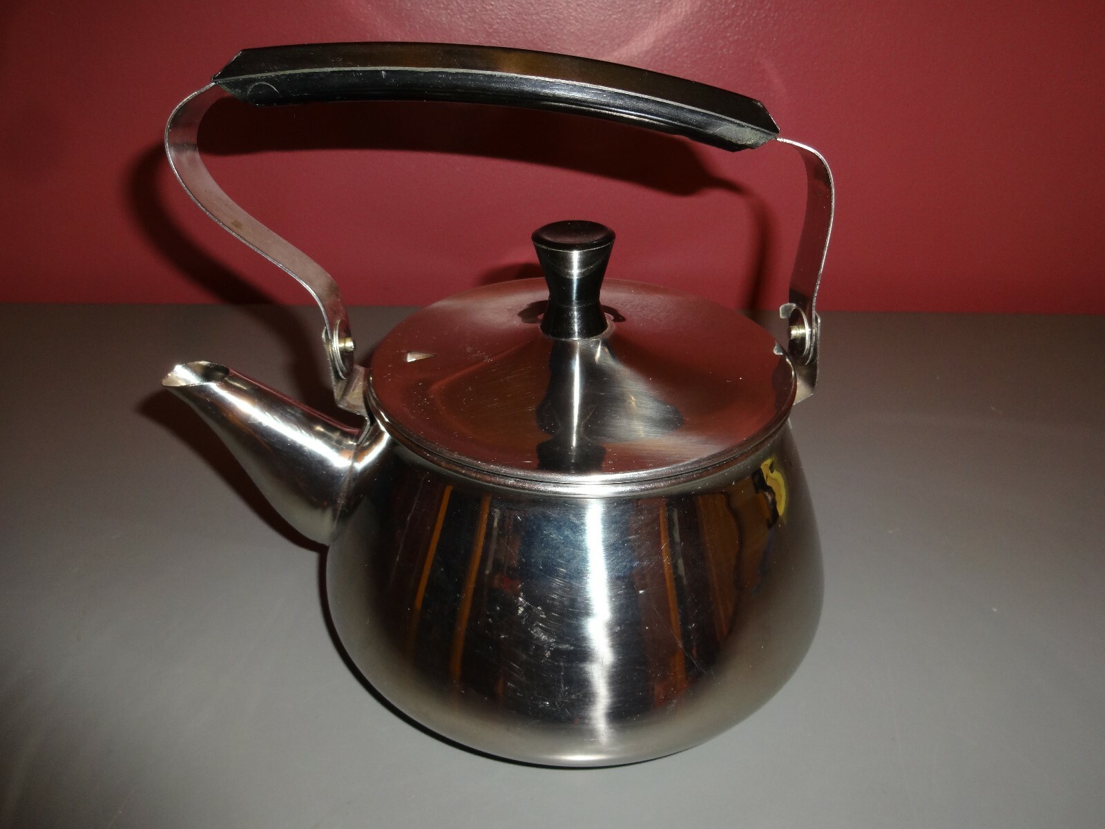 Vintage 18/8 Stainless Steel Lidded Tea/Coffee Pot, 8 Cup, Made in Korea