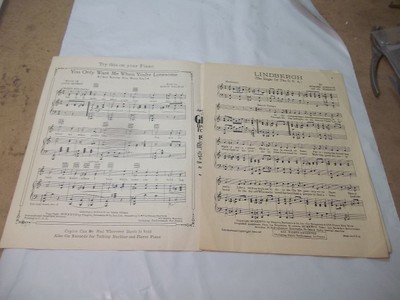 1927 Sheet Music Charles Lindbergh The Eagle of hte USA