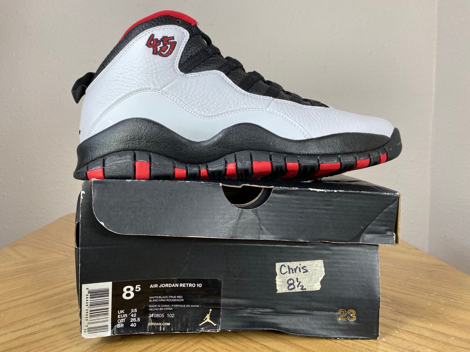 jordan 10 with 45 on side